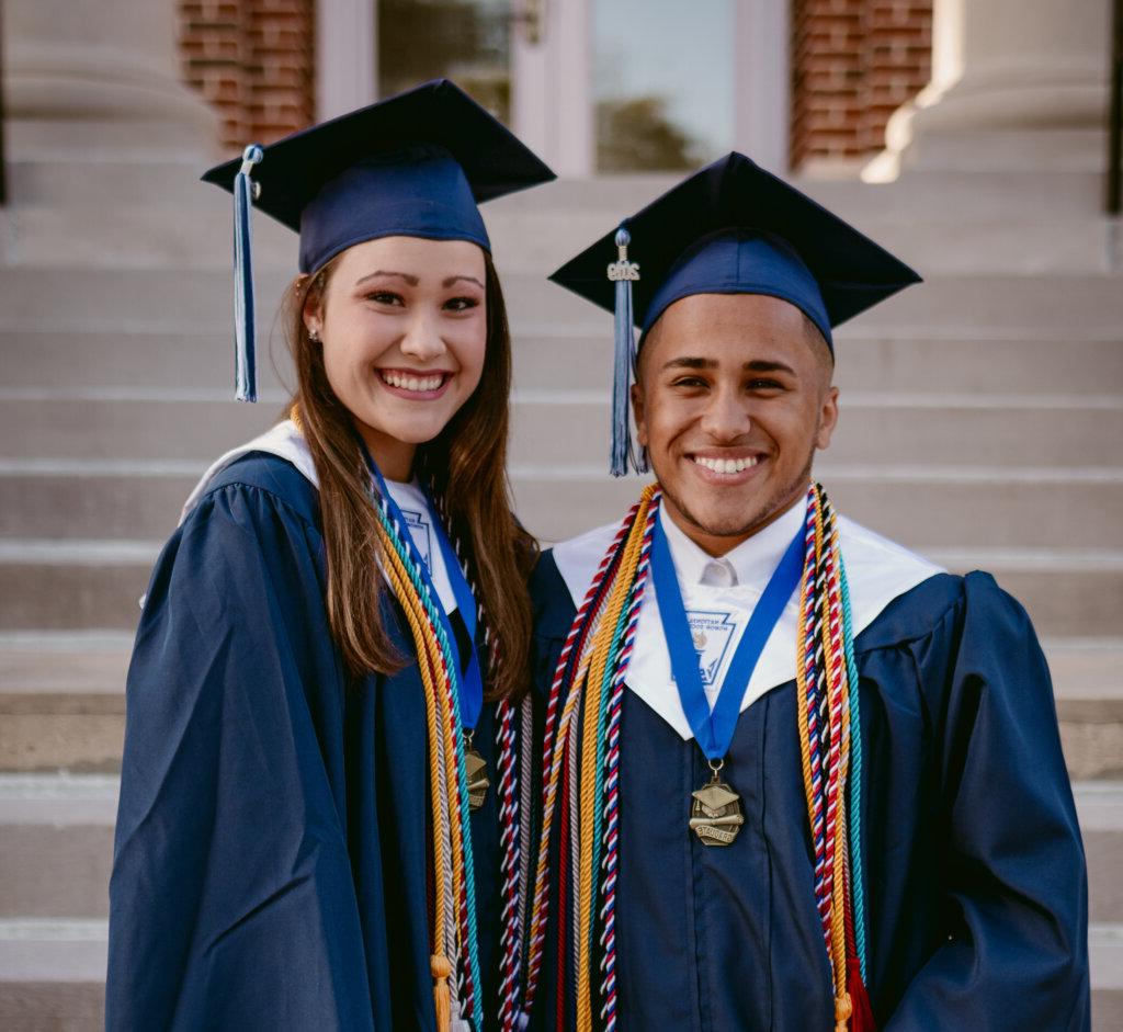 Two graduates from Foundation Academy